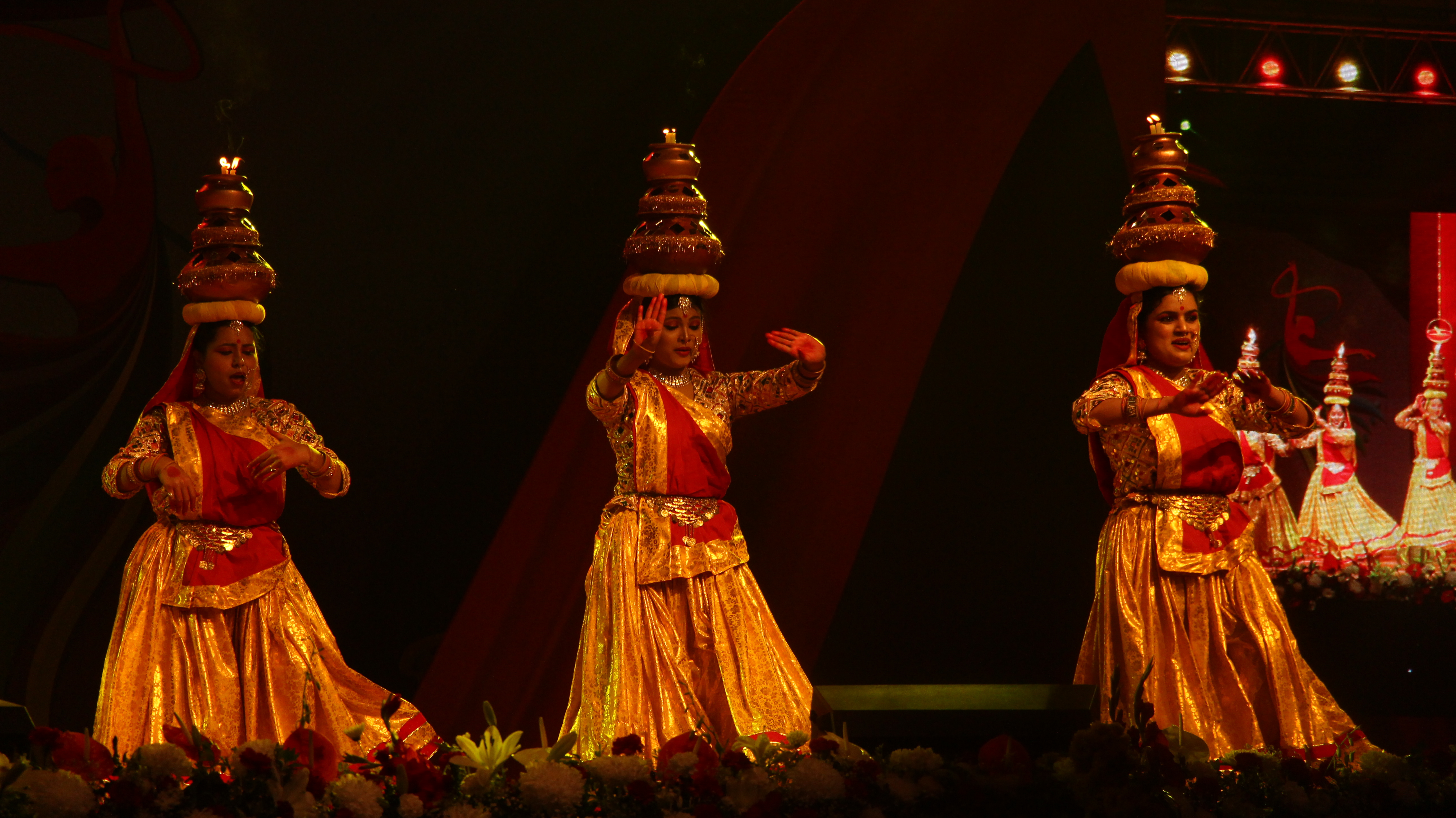 Suraiya Islam Ria on stage performing Kathak